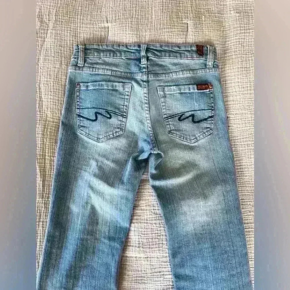 SALE | All American Girl Wax Jeans | Size 3 | Blue | Fit and Flare Pants - Picture 1 of 16
